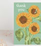 Thank You card sunflowers and bees blank card  - Image 1