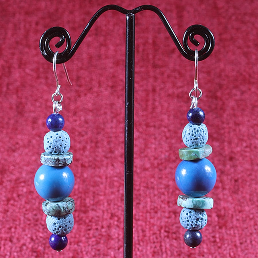Volcanic Turquoise Earrings.