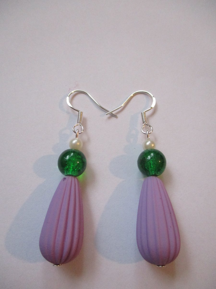 Charming Faithful Lilac Waterdrop Elegant Earrings