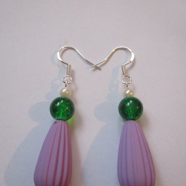 Charming Faithful Lilac Waterdrop Elegant Earrings