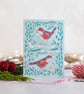 Pack of 4 Folk Robins Christmas cards - Image 3