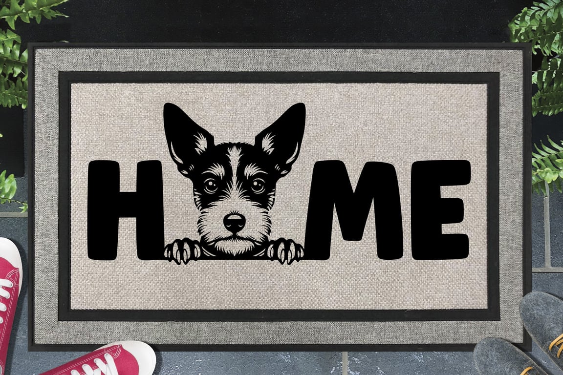 Toy Fox Terrier Home Door Mat No.3 - All Weather Welcome Mat - 45x70cm 