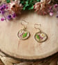Real Pressed Flowers in Resin and Stainless Steel Drop Earrings - Image 4