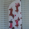 Winter Sausage Dog Glasses Case Lined & Padded Each One Unique.
