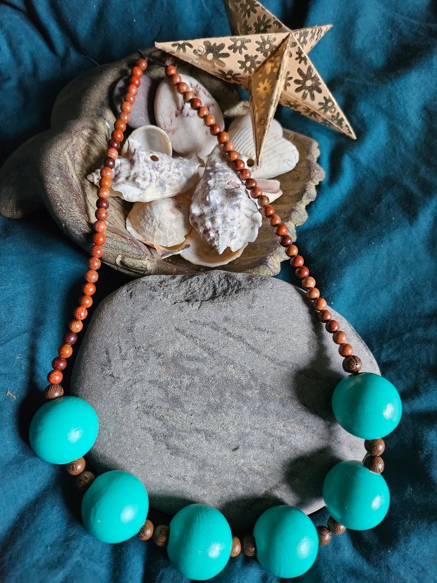 Funky n Chunky Wooden Bead Necklace