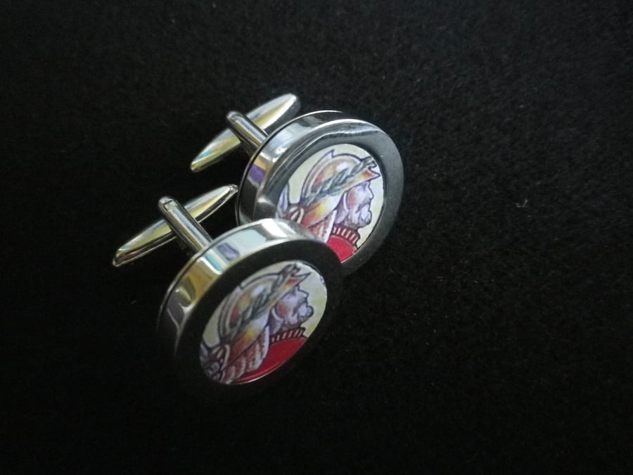  Keeper of the Arrows cufflinks, free shipping, gift wrapped, vivid image, 1234