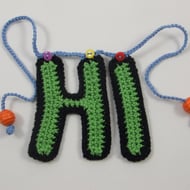 Just to Say 'Hi' Crochet Hanging Decoration 