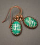 Amazonite and copper gemstone stud earrings, Virgo jewelry - Image 3