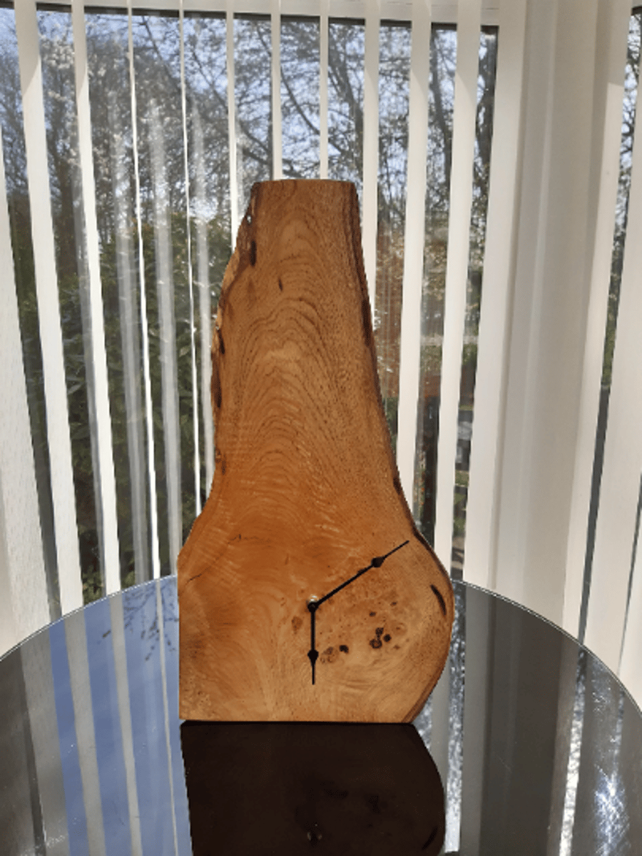 Oak clock, Mantel clock, Rustic clock, Living room clock, Rustic mantel clock