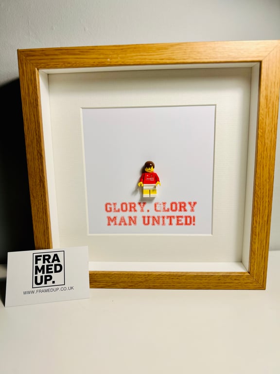 MANCHESTER UNITED - FOOTBALLER - FRAMED CUSTOM LEGO MINIFIGURE