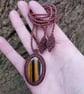 Tiger's Eye Macrame Pendant  - Image 2