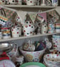 Tilda and polka dot mini (dresser) bunting in pink, green, cream and blue - Image 6