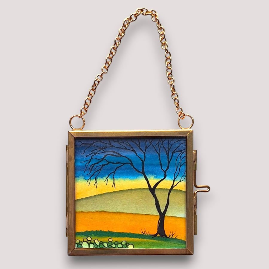 Tiny Hanging Framed Painting