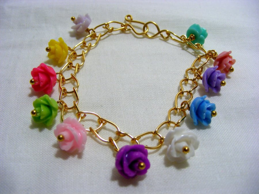Flower Charm Bracelet