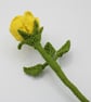 macrame yellow rose bud, single stem rose flower decoration - Image 6
