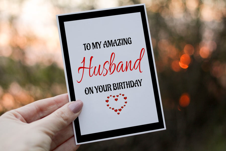 Amazing Husband Birthday Card, Birthday Card for Husband, Birthday Card, Husband