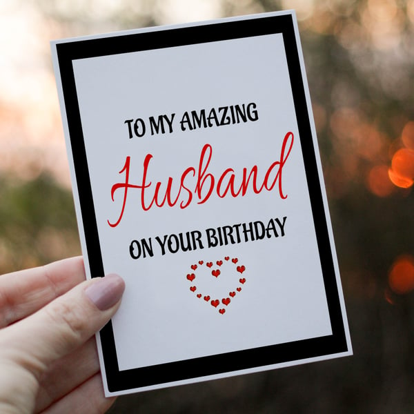 Amazing Husband Birthday Card, Birthday Card for Husband, Birthday Card, Husband