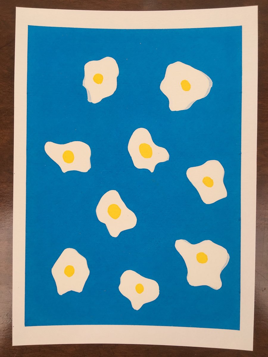 Fried Eggs in the Sky - Handmade Silkscreen Print