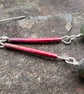   Red and Green  Long Dangle Christmas Earrings - Image 6