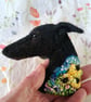 Needle Felted Greyhound Brooch - Image 2