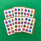 Watercolour Christmas Cards: Vintage Baubles Overlay – Pack of 1, 6 or 12