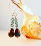 Glass Teardrop Earrings With Swarovski Crystals - Handmade In devon - Image 9