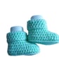 Spring Green Crochet Baby Booties, Gender-Neutral Cot Shoes, Newborn Slip-On  - Image 8