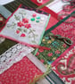 Christmas Flowers Slow Stitching Kit large - vintage and reclaimed textiles