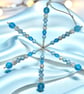 Snowflake Ornament in Sparkling Blue- 