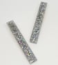 Silver Glitter Hair Clips Holographic - Image 1