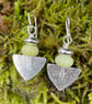 Sterling silver and jasper Shovel earrings - Image 4
