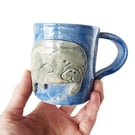 Manatee Mug - Hand Built Stoneware Pottery