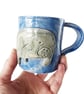 Manatee Mug - Hand Built Stoneware Pottery