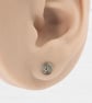 Titanium spiral stud earrings - Delicate hypoallergenic earrings - Boho titanium - Image 2