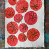 Tomatoes original screen print by Jo Brown