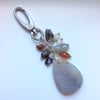 Natural agate bag charm