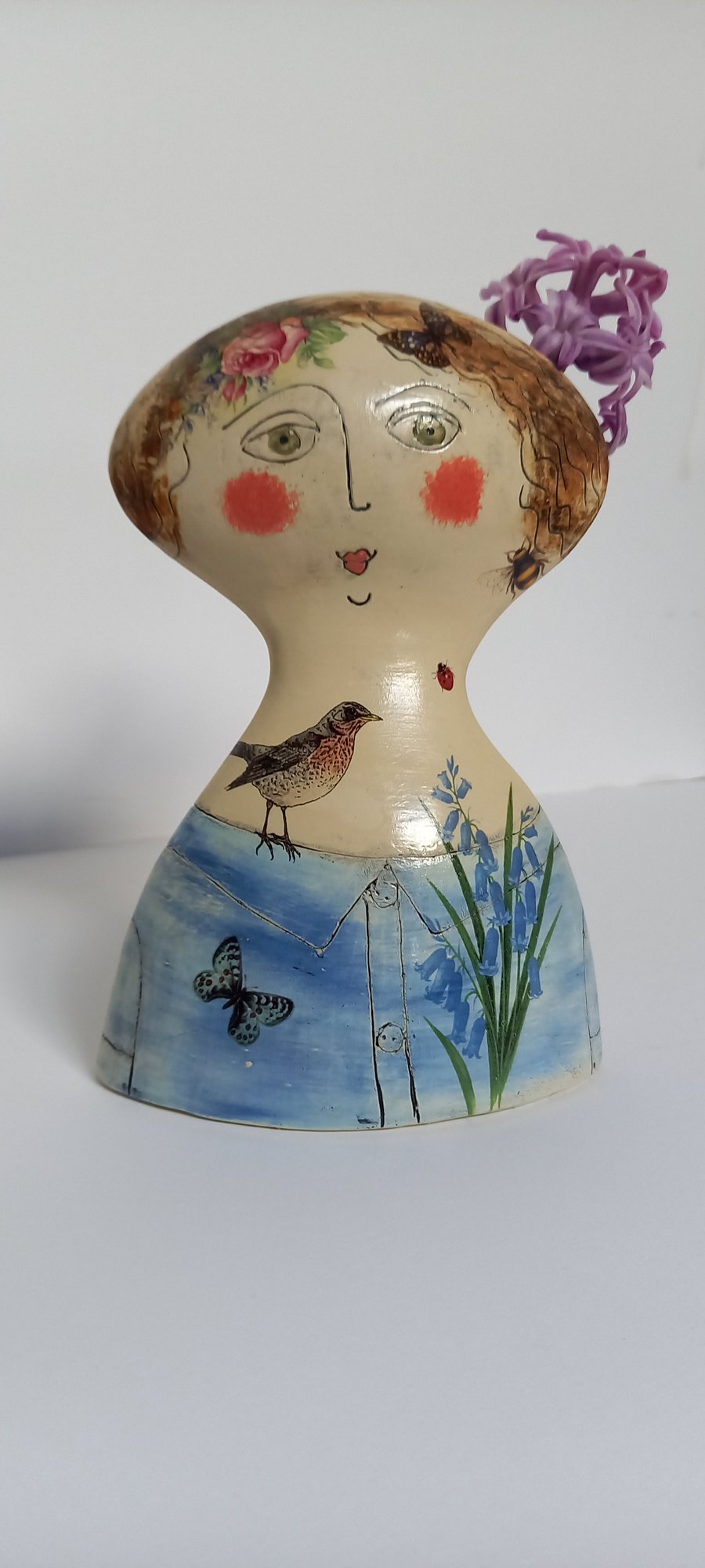 Figurative ceramic vase 