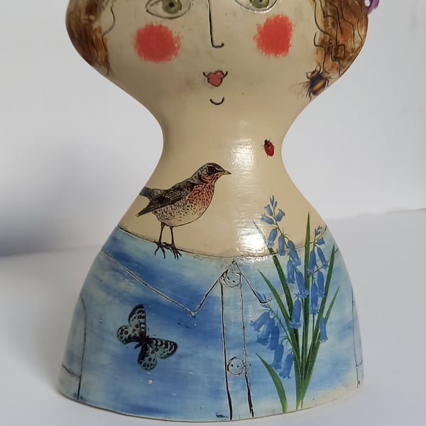 Figurative ceramic vase 