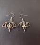Handmade dangle bat earrings  - Image 2