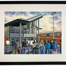 Queens Park. Framed Football Club F.C Stadium Art Print 20" x 16"