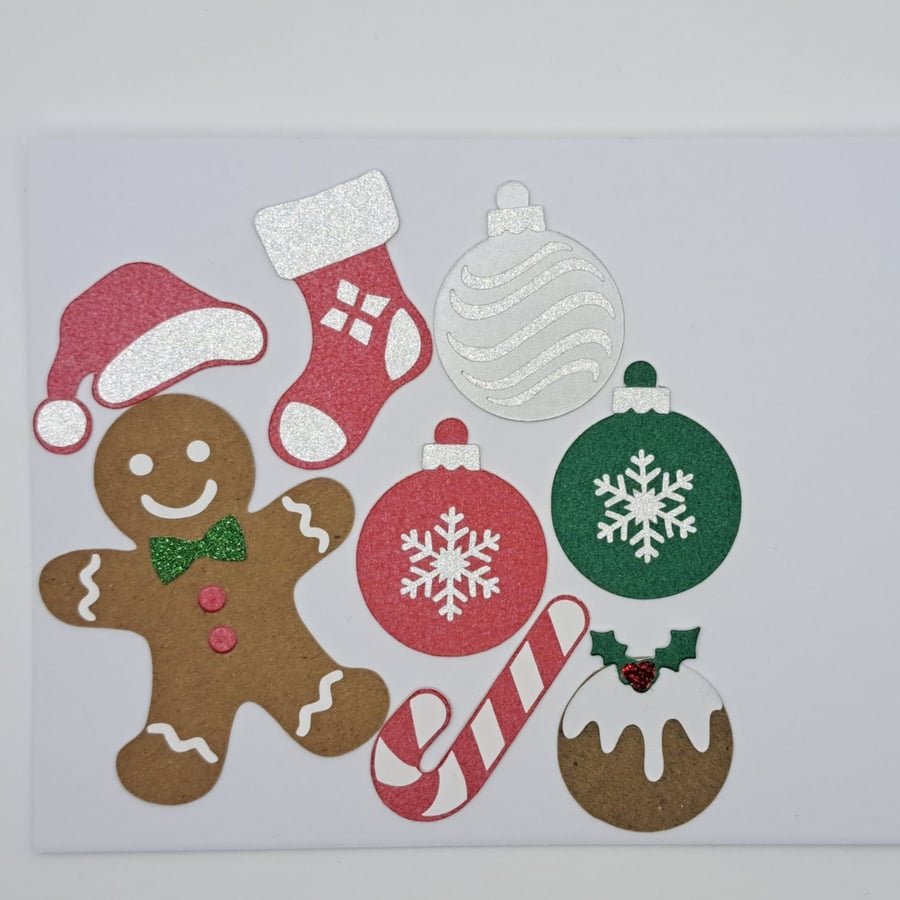 Pre-Cut Christmas Card Toppers – Set of 8