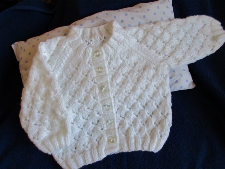 18" All Over Lace Round Neck Cardigan