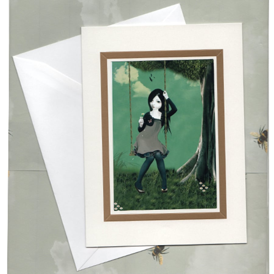 Blank Valentine Card - He Loves Me He Loves Me Not