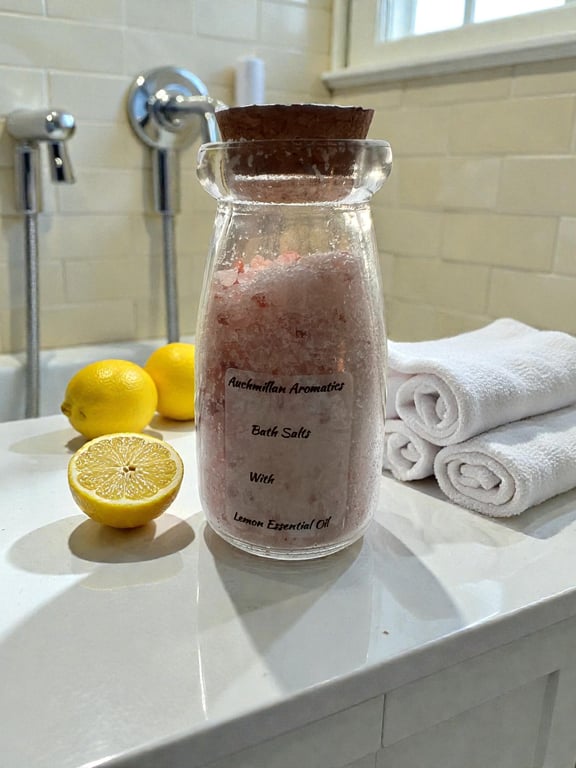 Bath Salts mix with Lemon Essential Oil