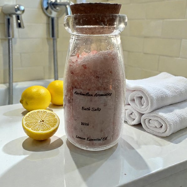 Bath Salts mix with Lemon Essential Oil