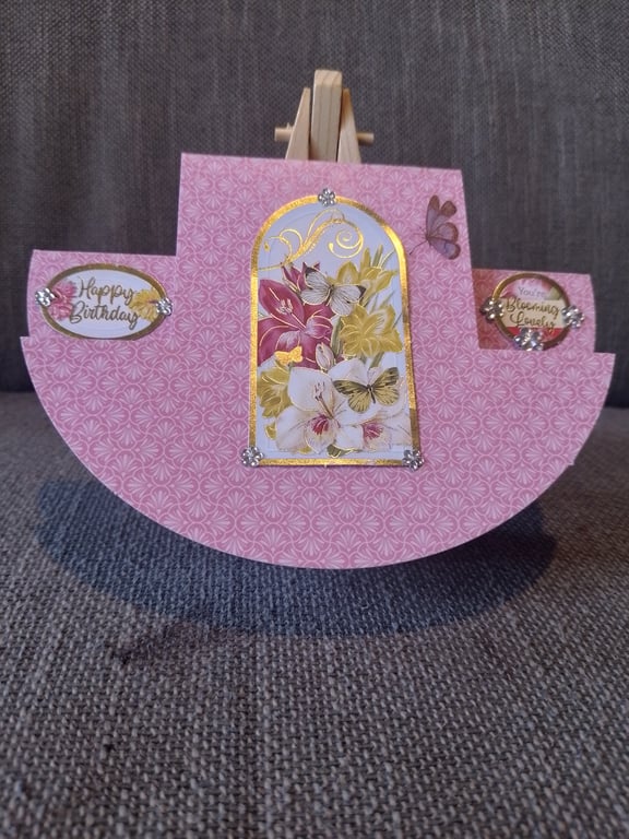 Floral Rocker Birthday Card handmade