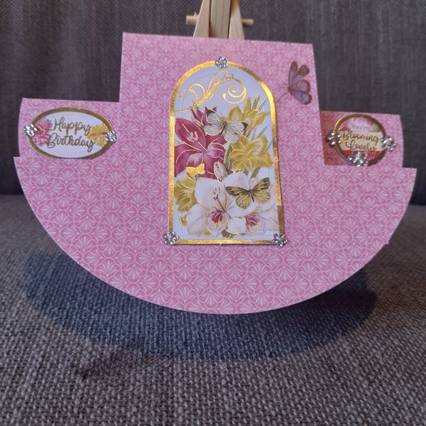 Floral Rocker Birthday Card handmade