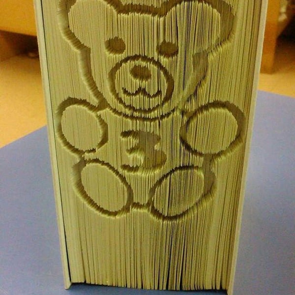 Alphabear Number 3 CUT & FOLD Book Folding Pattern - EMAILED PDF PATTERN