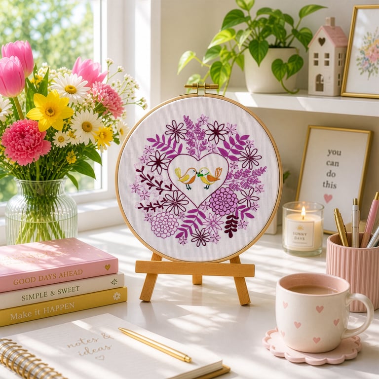 Love Blooms Hand Embroidery PDF Pattern