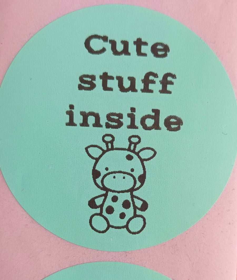 50 'Cute Things InsideThermal Printed Stickers (CG)